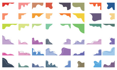 Side abstract shape elements set collection vector illustration for your company or brand