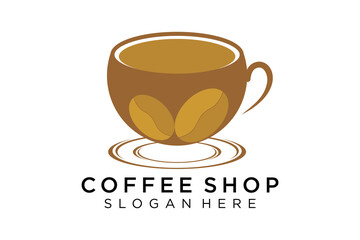 Coffee logotype. Minimalist coffee logo concept, fit for caffe, restaurant, packaging and coffee business. Illustration vector logo.