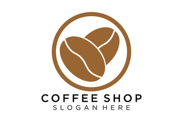 Coffee logotype. Minimalist coffee logo concept, fit for caffe, restaurant, packaging and coffee business. Illustration vector logo.