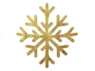 Gold snowflake element, falling snow, winter theme design, christmas, holiday, isolated, luxury particle, icon, cold pattern, xmas idea