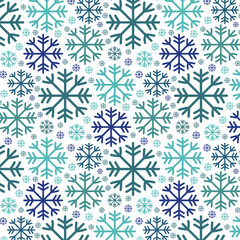 Snow flakes falling vector graphics, christmas snowflakes banner. Winter snow shapes decor. Windy flakes falling and flying winter seasonal weather vector.