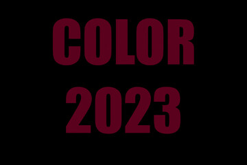 the inscription "color 2023". Viva Magenta