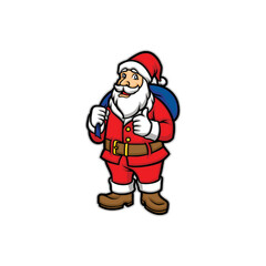 santa claus with a bag
