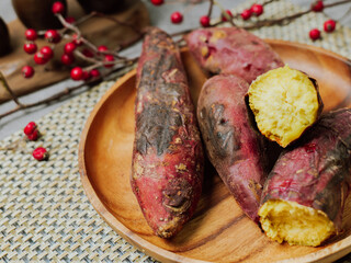 winter snack roasted sweet potato