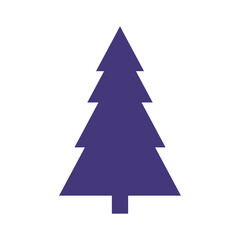 Christmas trees icon, vector simple design. Black symbol of several fir-tree, isolated on white background.