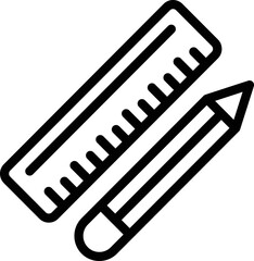 Ruler Vector Icon Design Illustration