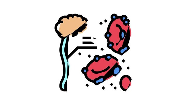 sideroblastic anemia sick color icon animation