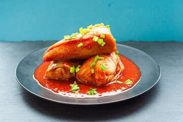 national Ukrainian dish cabbage rolls minced meat with rice in cabbage leaves traditional dishes of countries gastrotourism classic recipes