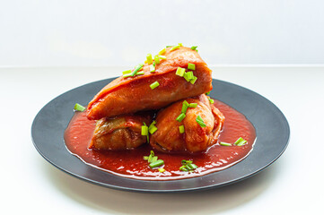 national Ukrainian dish cabbage rolls minced meat with rice in cabbage leaves traditional dishes of countries gastrotourism classic recipes