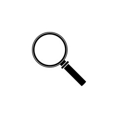 Magnifier icon isolated on white background.