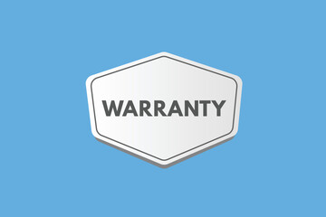 warranty text Button. warranty Sign Icon Label Sticker Web Buttons
