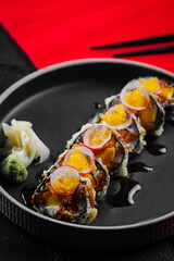 sushi with red caviar