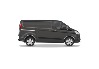 Minivan vector illustration, side view