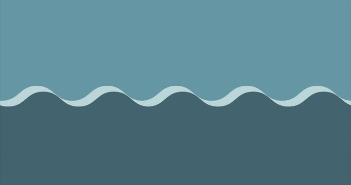 blue abstract curved wave abstract background animation