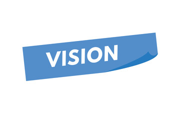 vision text Button. vision Sign Icon Label Sticker Web Buttons
