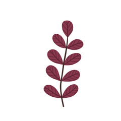 One autumn leaf. Vector flat icon illustration.