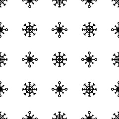 Snowflake Pattern - Snowflake vector pattern. Each snowflake is grouped individually