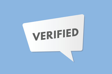 verified text Button. verified Sign Icon Label Sticker Web Buttons
