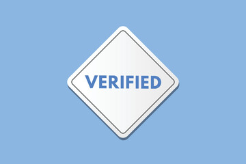 verified text Button. verified Sign Icon Label Sticker Web Buttons
