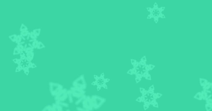 green background with snowflakes