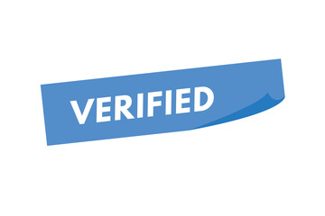 verified text Button. verified Sign Icon Label Sticker Web Buttons
