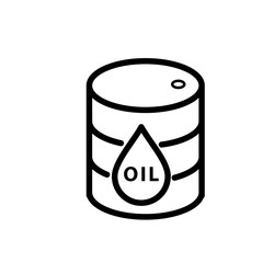 Oil barrel icon vector logo design template