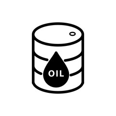 Oil barrel icon vector logo design template