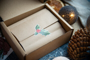 Hand made natural soap in festive box