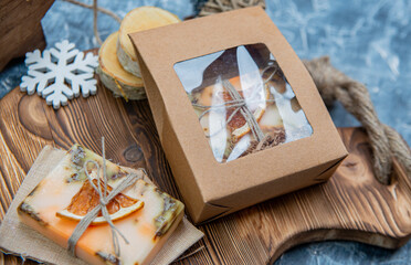 Hand made natural soap for a gift