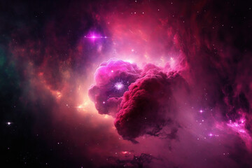 Naklejka na ściany i meble Abstract cosmos, space nebula as a background or wallpaper
