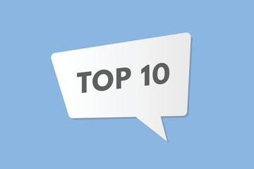 top 10 text Button. top 10 Sign Icon Label Sticker Web Buttons
