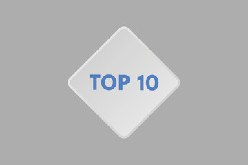 top 10 text Button. top 10 Sign Icon Label Sticker Web Buttons
