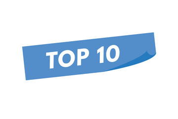 top 10 text Button. top 10 Sign Icon Label Sticker Web Buttons
