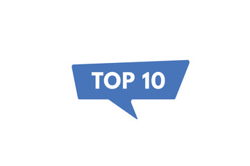 top 10 text Button. top 10 Sign Icon Label Sticker Web Buttons
