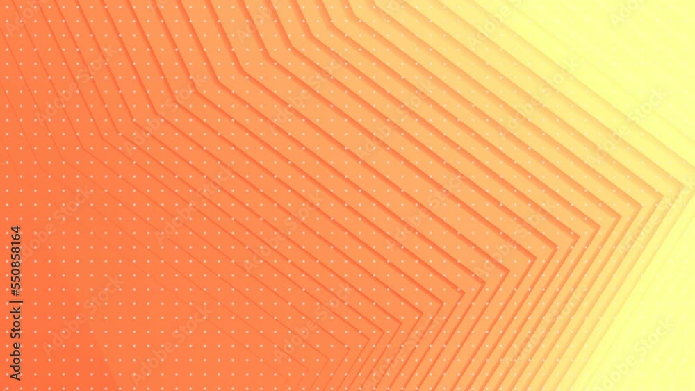 Poster Abstract business background with simple geometric shapes and trendy orange and yellow gradient. Creative concept design. Digital seamless loop animation. 3d rendering. 4K, Ultra HD resolution
