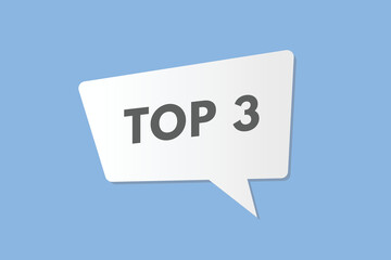 top 3 text Button. top 3 Sign Icon Label Sticker Web Buttons
