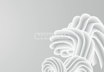Abstract white and light gray wave modern soft luxury background with smooth and clean vector