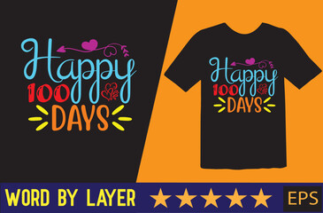 Obraz premium 100 day of school t shirt vector design