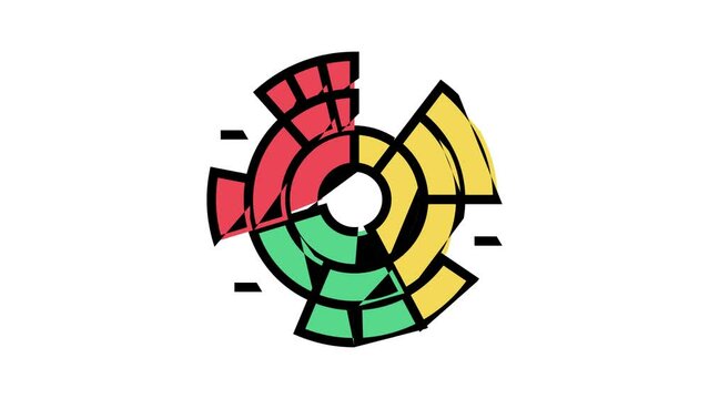 sunburst chart color icon animation