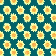 Foto op Canvas Seamless vintage pattern with flowers © Acer Acer