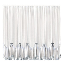 curtain isolated on a transparent background, interior furniture, 3D illustration, cg render
