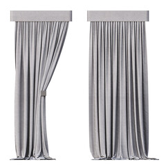 curtain isolated on a transparent background, interior furniture, 3D illustration, cg render

