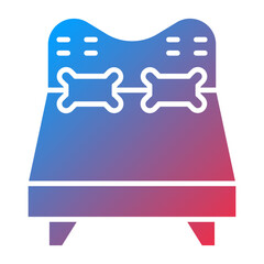 Double Bed Icon Style