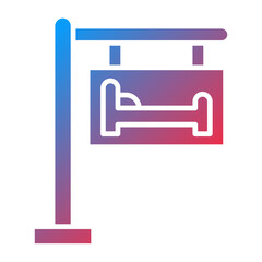 Hotel Sign Icon Style