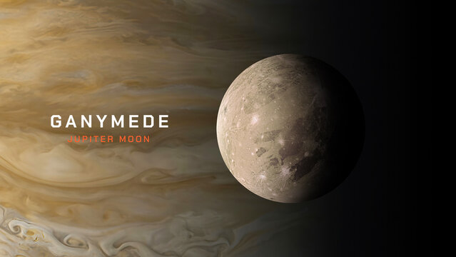 Ganymede Jupiter Moon 3d Illustration Poster