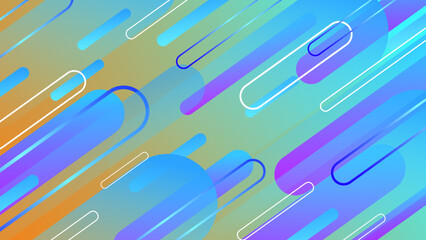 Abstract geometric diagonal background blue gradient with light and shadow decoration