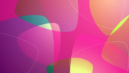 Colorful geometric background. Fluid shapes composition. Liquid color background design with red pink purple gradient.