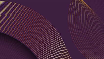 Dark purple abstract wave line background