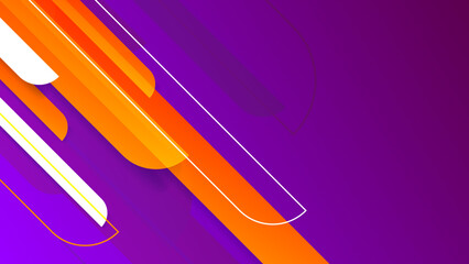 Modern abstract orange and purple background with colorful gradient composition and 3d dynamic concept. Vector illustration. Minimal color gradient texture banner template.