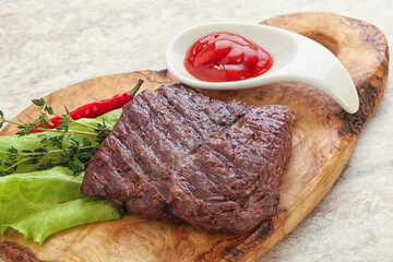 Grilled machete skirt beef steak